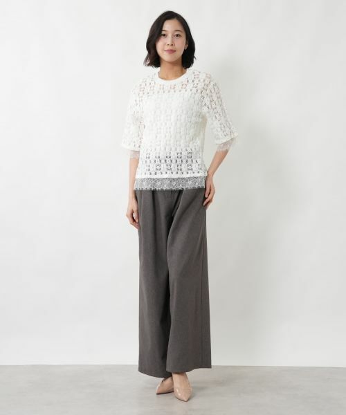 NEMIKA / ネミカ カットソー | レース五分袖カットソー【NEMIKA】 | 詳細4