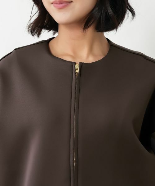NEMIKA / ネミカ テーラードジャケット | ノーカラージップジャケット【NEMIKA】 | 詳細10