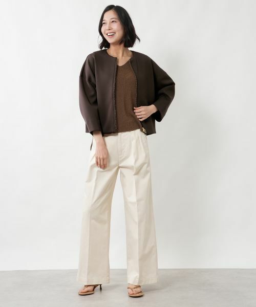 NEMIKA / ネミカ テーラードジャケット | ノーカラージップジャケット【NEMIKA】 | 詳細4