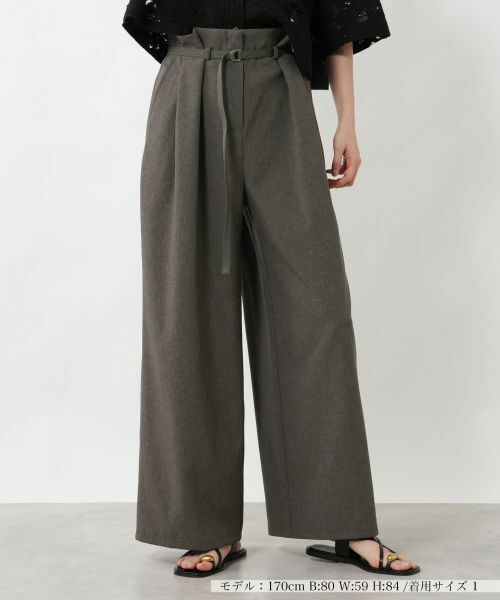 NEMIKA / ネミカ その他パンツ | ワイドパンツ【NEMIKA】（チャコールグレー）