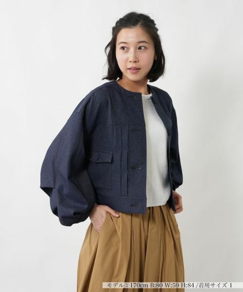 NEMIKA / ネミカ テーラードジャケット | バルーンスリーブジャケット【NEMIKA】（ネイビー系）