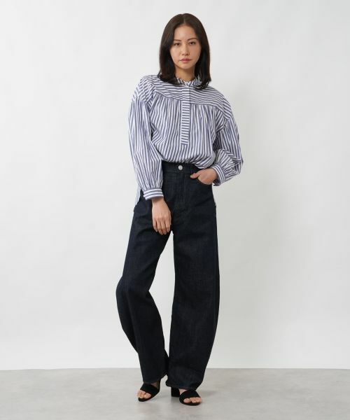 NEMIKA / ネミカ シャツ・ブラウス | ストライプバンドカラーブラウス【NEMIKA】 | 詳細1