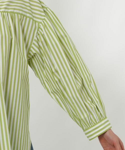 NEMIKA / ネミカ シャツ・ブラウス | ストライプバンドカラーブラウス【NEMIKA】 | 詳細12
