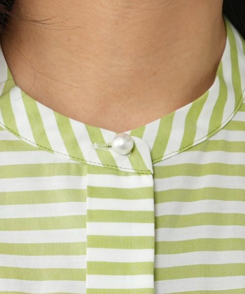 NEMIKA / ネミカ シャツ・ブラウス | ストライプバンドカラーブラウス【NEMIKA】 | 詳細15