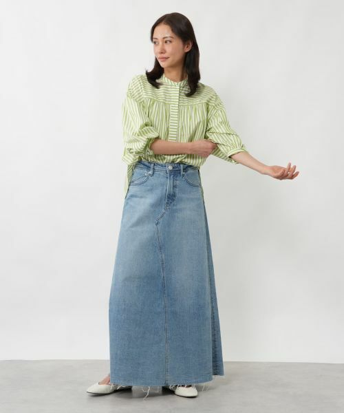 NEMIKA / ネミカ シャツ・ブラウス | ストライプバンドカラーブラウス【NEMIKA】 | 詳細4