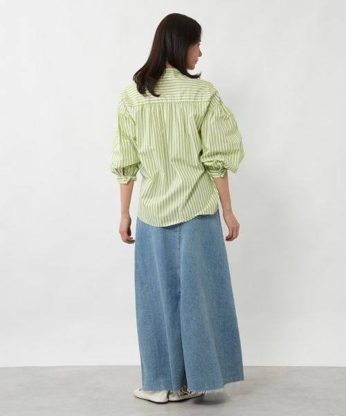 NEMIKA / ネミカ シャツ・ブラウス | ストライプバンドカラーブラウス【NEMIKA】 | 詳細6