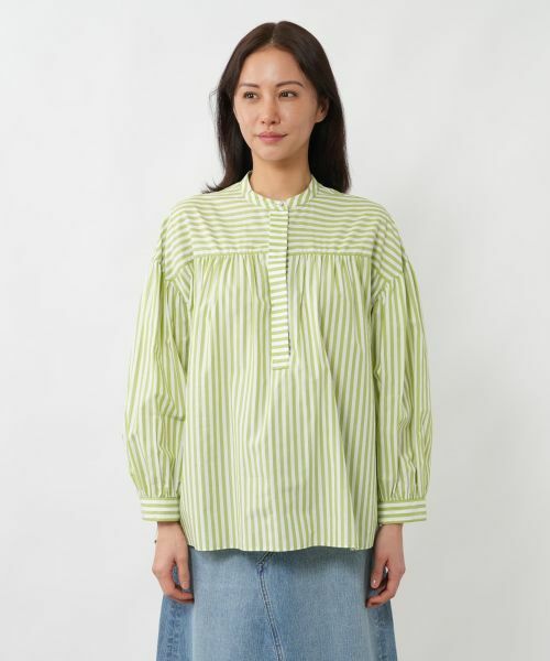 NEMIKA / ネミカ シャツ・ブラウス | ストライプバンドカラーブラウス【NEMIKA】 | 詳細7