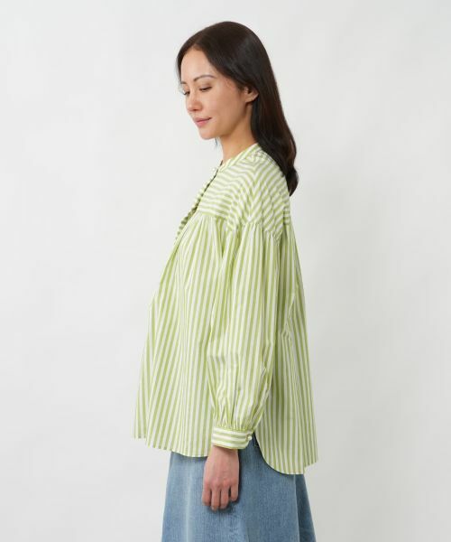 NEMIKA / ネミカ シャツ・ブラウス | ストライプバンドカラーブラウス【NEMIKA】 | 詳細8