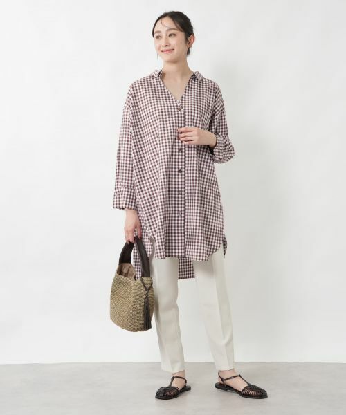 NEMIKA / ネミカ シャツ・ブラウス | チェックスキッパーチュニックブラウス【NEMIKA】 | 詳細4