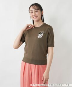 NEMIKA / ネミカ ニット・セーター | 刺繍クルーネックニット【NEMIKA】