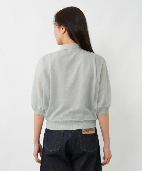 NEMIKA / ネミカ ニット・セーター | チュールレイヤードポロシャツ【NEMIKA】 | 詳細12