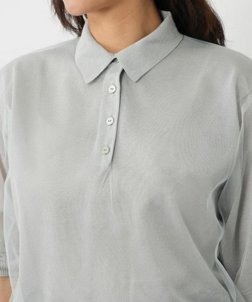 NEMIKA / ネミカ ニット・セーター | チュールレイヤードポロシャツ【NEMIKA】 | 詳細13