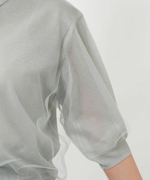 NEMIKA / ネミカ ニット・セーター | チュールレイヤードポロシャツ【NEMIKA】 | 詳細15