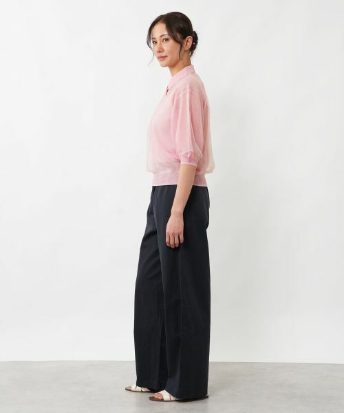 NEMIKA / ネミカ ニット・セーター | チュールレイヤードポロシャツ【NEMIKA】 | 詳細2