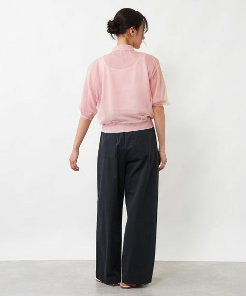 NEMIKA / ネミカ ニット・セーター | チュールレイヤードポロシャツ【NEMIKA】 | 詳細3