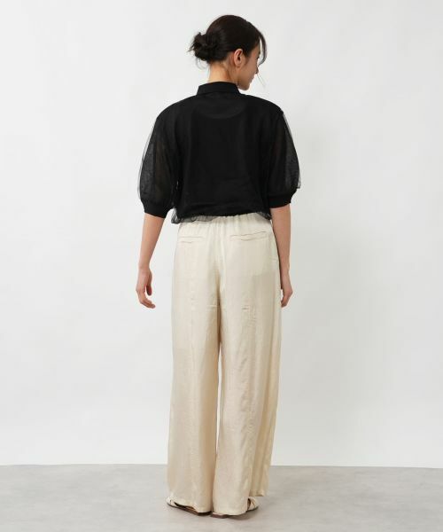 NEMIKA / ネミカ ニット・セーター | チュールレイヤードポロシャツ【NEMIKA】 | 詳細6