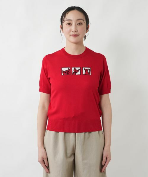 NEMIKA / ネミカ ニット・セーター | 猫柄インターシャニット【NEMIKA】 | 詳細7