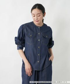 NEMIKA / ネミカ シャツ・ブラウス | ノーカラーデニムブラウス【NEMIKA】