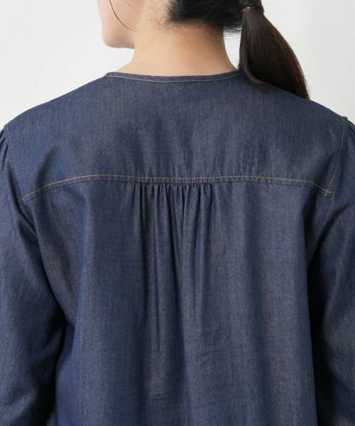 NEMIKA / ネミカ シャツ・ブラウス | ノーカラーデニムブラウス【NEMIKA】 | 詳細11