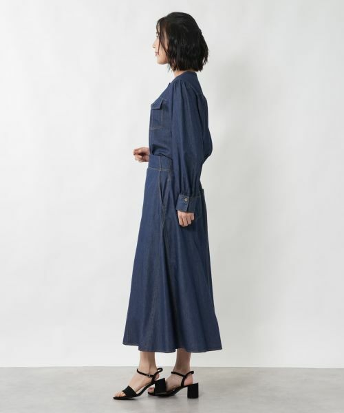 NEMIKA / ネミカ シャツ・ブラウス | ノーカラーデニムブラウス【NEMIKA】 | 詳細16
