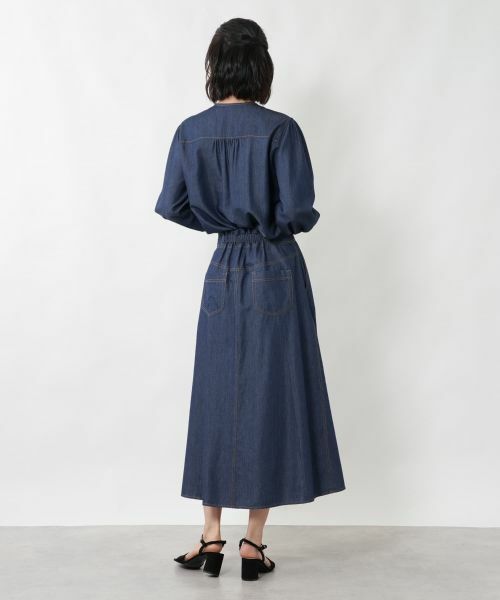 NEMIKA / ネミカ シャツ・ブラウス | ノーカラーデニムブラウス【NEMIKA】 | 詳細17