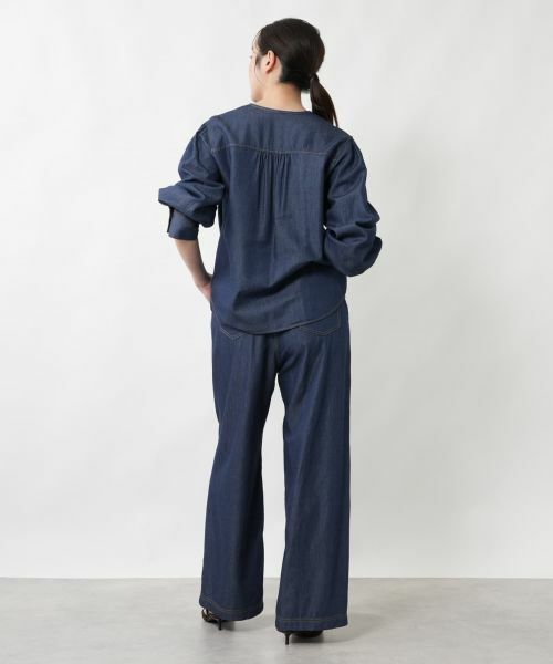 NEMIKA / ネミカ シャツ・ブラウス | ノーカラーデニムブラウス【NEMIKA】 | 詳細3