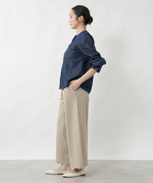 NEMIKA / ネミカ シャツ・ブラウス | ノーカラーデニムブラウス【NEMIKA】 | 詳細5