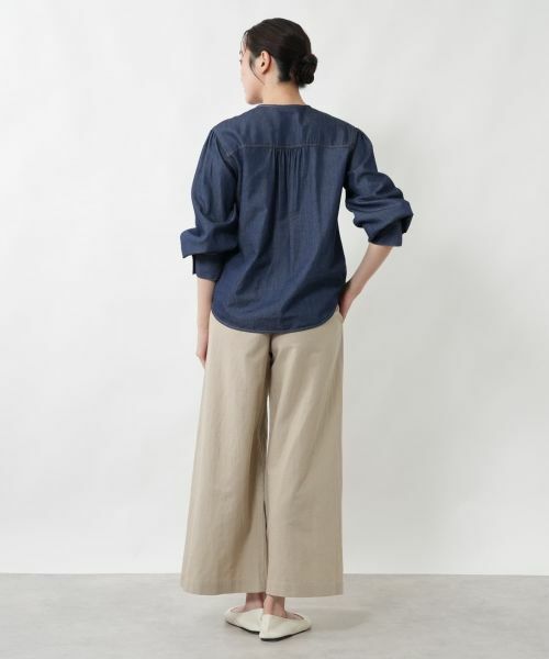 NEMIKA / ネミカ シャツ・ブラウス | ノーカラーデニムブラウス【NEMIKA】 | 詳細6