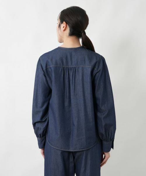 NEMIKA / ネミカ シャツ・ブラウス | ノーカラーデニムブラウス【NEMIKA】 | 詳細9