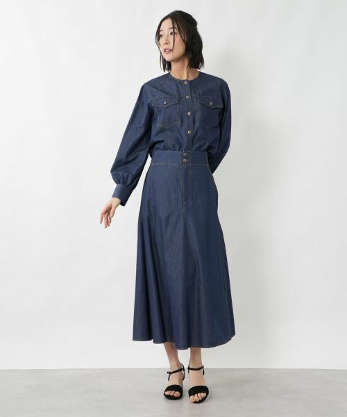 NEMIKA / ネミカ ミニ・ひざ丈スカート | デニムフレアスカート【NEMIKA】 | 詳細4