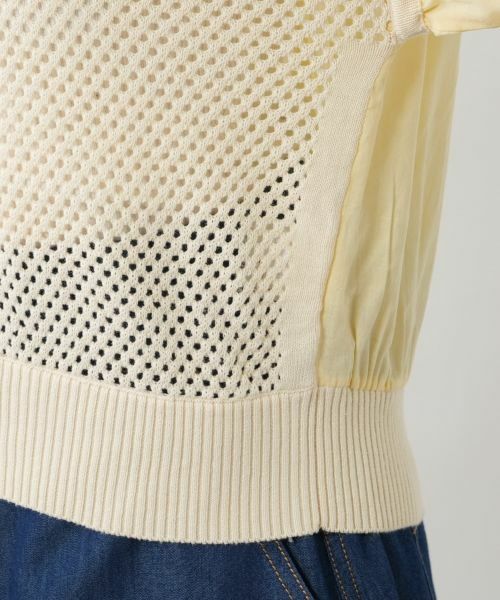 NEMIKA / ネミカ カーディガン・ボレロ | 透かし編み切替ジップブルゾン【NEMIKA】 | 詳細10