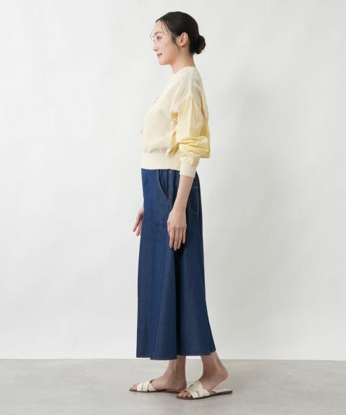 NEMIKA / ネミカ カーディガン・ボレロ | 透かし編み切替ジップブルゾン【NEMIKA】 | 詳細2