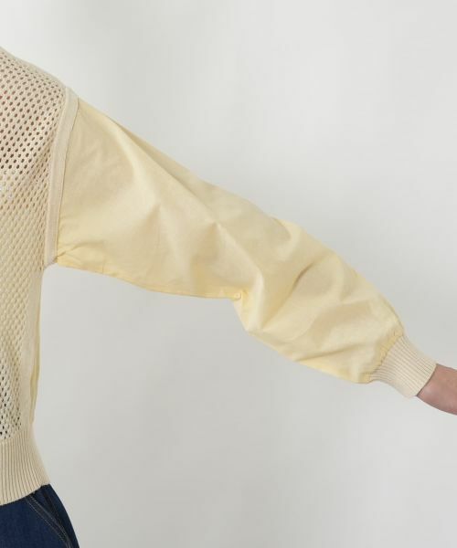 NEMIKA / ネミカ カーディガン・ボレロ | 透かし編み切替ジップブルゾン【NEMIKA】 | 詳細9