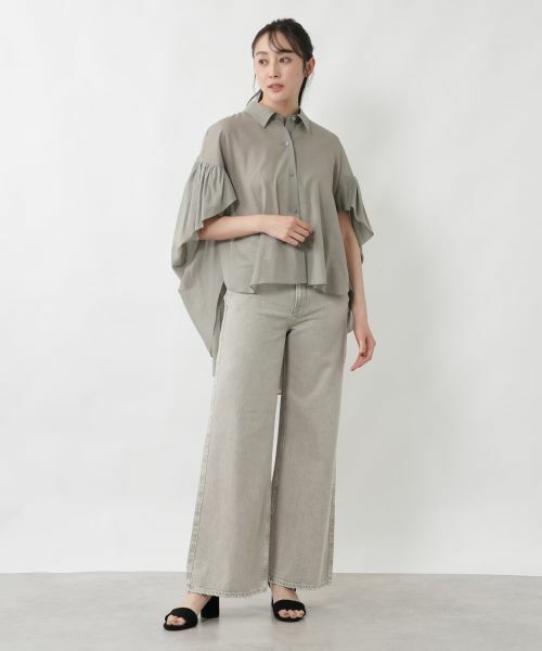 NEMIKA / ネミカ シャツ・ブラウス | テールカットヘムフレアブラウス【NEMIKA】 | 詳細1