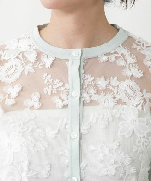 NEMIKA / ネミカ カーディガン・ボレロ | シアーレース切替カーディガン【NEMIKA】 | 詳細10