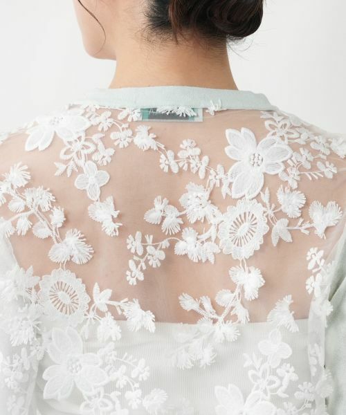 NEMIKA / ネミカ カーディガン・ボレロ | シアーレース切替カーディガン【NEMIKA】 | 詳細11