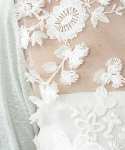 NEMIKA / ネミカ カーディガン・ボレロ | シアーレース切替カーディガン【NEMIKA】 | 詳細14