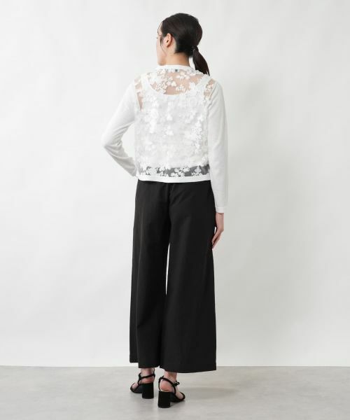 NEMIKA / ネミカ カーディガン・ボレロ | シアーレース切替カーディガン【NEMIKA】 | 詳細3