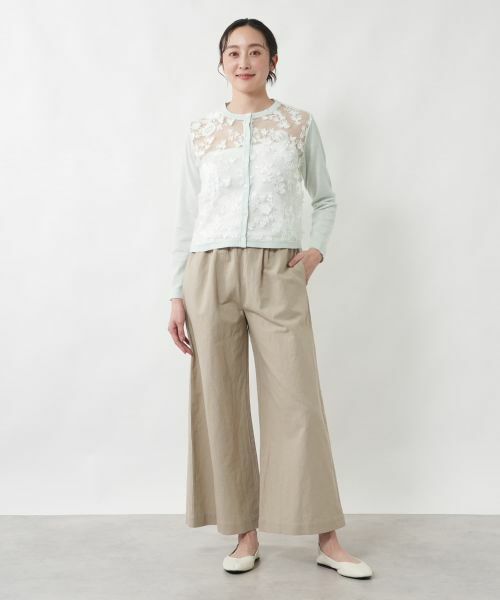 NEMIKA / ネミカ カーディガン・ボレロ | シアーレース切替カーディガン【NEMIKA】 | 詳細4