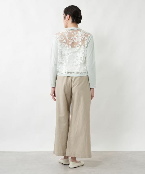 NEMIKA / ネミカ カーディガン・ボレロ | シアーレース切替カーディガン【NEMIKA】 | 詳細6