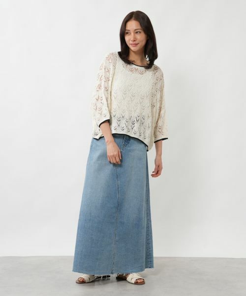 NEMIKA / ネミカ ニット・セーター | 透かし編み2WAYドルマンニット【NEMIKA】 | 詳細14