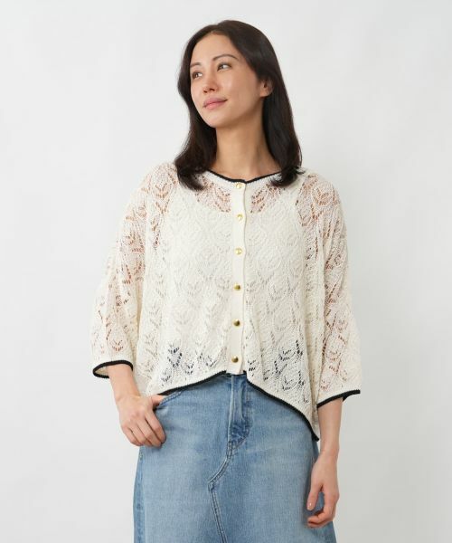 NEMIKA / ネミカ ニット・セーター | 透かし編み2WAYドルマンニット【NEMIKA】 | 詳細17