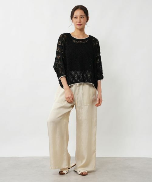 NEMIKA / ネミカ ニット・セーター | 透かし編み2WAYドルマンニット【NEMIKA】 | 詳細18