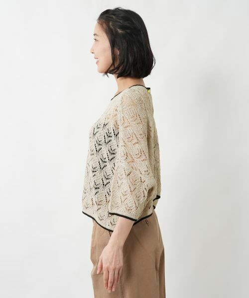 NEMIKA / ネミカ ニット・セーター | 透かし編み2WAYドルマンニット【NEMIKA】 | 詳細7