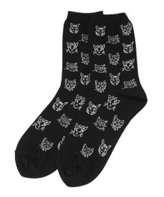 NEMIKA / ネミカ ソックス | 猫柄クルーソックス【NEMIKA】