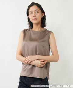 NEMIKA / ネミカ シャツ・ブラウス | 異素材切替ノースリーブブラウス【NEMIKA】