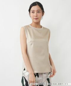 NEMIKA / ネミカ シャツ・ブラウス | 異素材切替ノースリーブブラウス【NEMIKA】