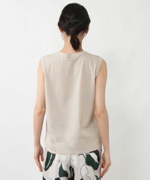 NEMIKA / ネミカ シャツ・ブラウス | 異素材切替ノースリーブブラウス【NEMIKA】 | 詳細15