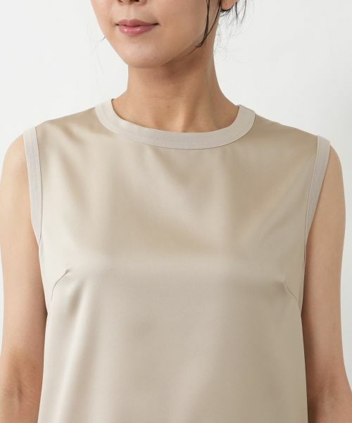 NEMIKA / ネミカ シャツ・ブラウス | 異素材切替ノースリーブブラウス【NEMIKA】 | 詳細16