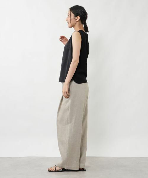 NEMIKA / ネミカ シャツ・ブラウス | 異素材切替ノースリーブブラウス【NEMIKA】 | 詳細2